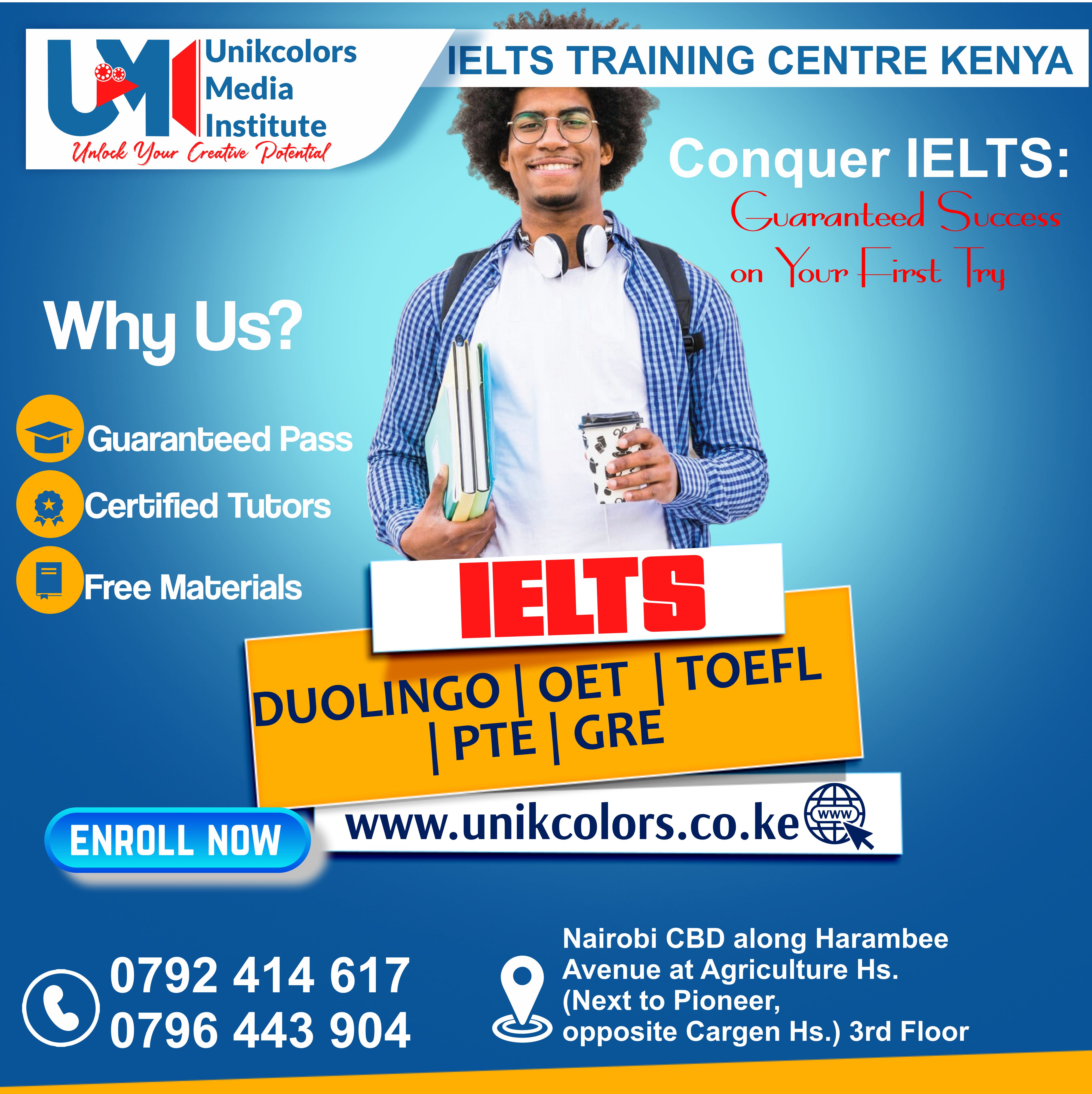 IELTS TRAINING CENTRE KENYA - IELTS PREPARATION | OET | TOEFL | PTE | GRE | DUOLINGO